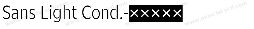 Sans Light Cond.字体转换